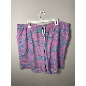 Chubbies Swim‎ Shorts Mens 2XL Pink Classic Trunks Palm Leaves